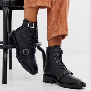 ASOS Black Leather Lace Up Chelsea Boots